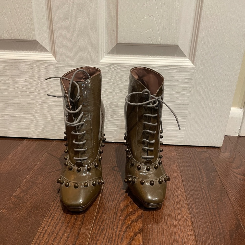 Rare Missoni Patent Lace Up Booties